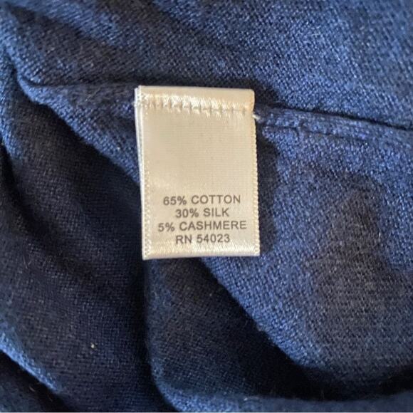 Banana Republic Blue V Neck Long Sleeve Sweater Sz L - Picture 3 of 7